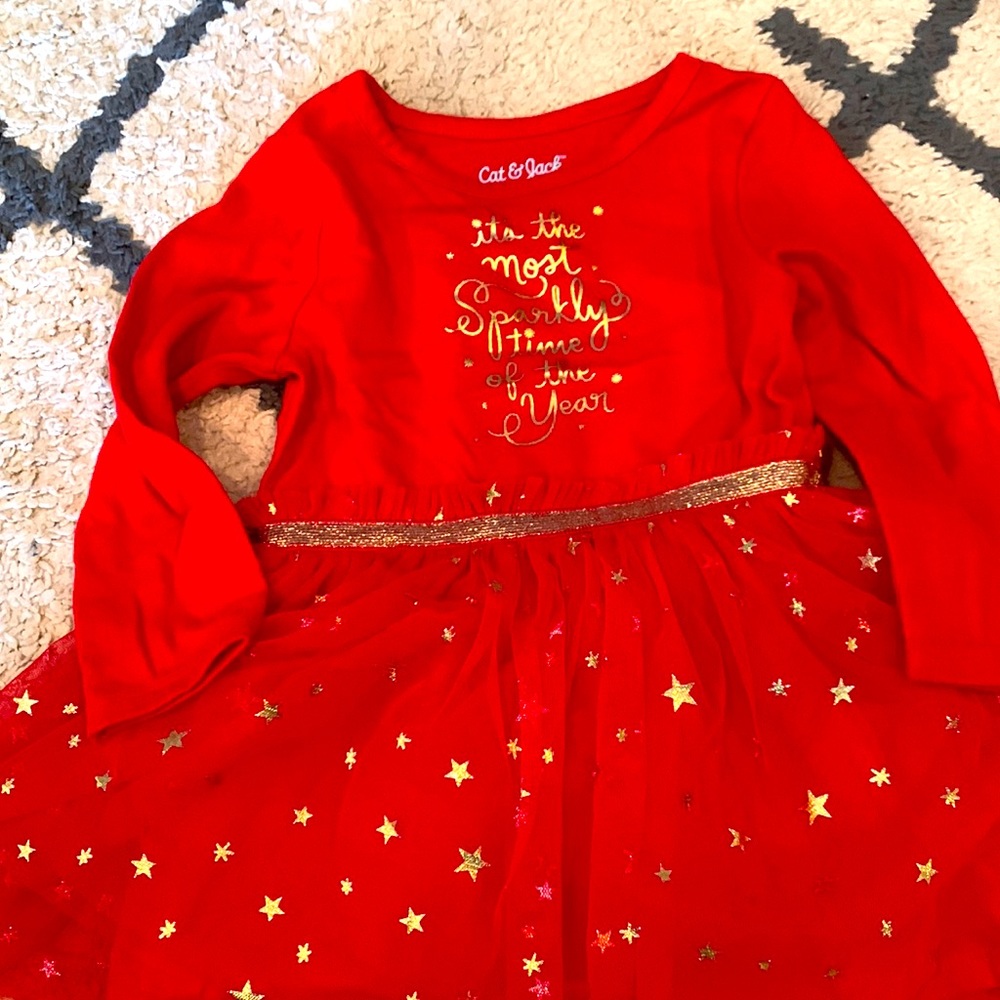 18M Christmas dress from cat and jack perfect for Christmas pictures